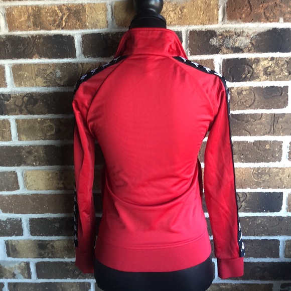 Kappa Womens 222 Banda Wanniston Slim Jacket - Dark Red/Black - Picture 7 of 11